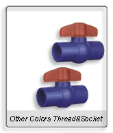 Other Colors PVC Ball Valve Socket End and Thread End